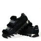 Dolce & Gabbana Black Fur Embellished Suede Sneakers Shoes