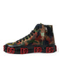 Dolce & Gabbana Multicolor Camouflage High Top Sneakers Shoes