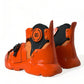 Dolce & Gabbana Orange Multi Panel Chunky High Top Sneakers Shoes