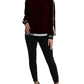 Dolce & Gabbana Bordeaux Velvet Round Neck Pullover Sweater