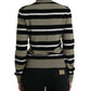 Dolce & Gabbana Multicolor Stripe Wool Logo Pullover Sweater