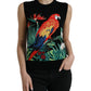 Dolce & Gabbana Black Jungle Crew Neck Sleeveless Tank Top