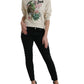 Dolce & Gabbana Beige Jungle Printed Cotton Pullover Sweater