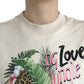 Dolce & Gabbana Beige Jungle Printed Cotton Pullover Sweater