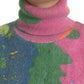 Dolce & Gabbana Multicolor Mohair Turtleneck Pullover Sweater