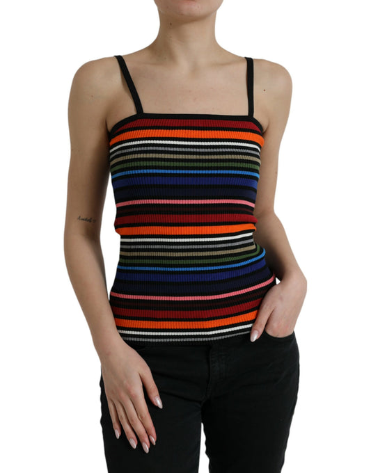 Dolce & Gabbana Multicolor Stripes Tank Top