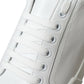 Dolce & Gabbana White Green Leather Portofino Sneakers Shoes