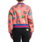 Dolce & Gabbana Salmon Pink Multicolor Logo Sweater