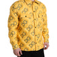 Dolce & Gabbana Yellow Logo Padded Buttoned Blouson Jacket