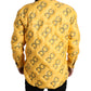 Dolce & Gabbana Yellow Logo Padded Buttoned Blouson Jacket