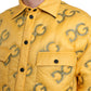 Dolce & Gabbana Yellow Logo Padded Buttoned Blouson Jacket