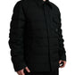 Dolce & Gabbana Black Collared Padded Logo Jacket