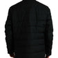 Dolce & Gabbana Black Collared Padded Logo Jacket