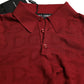 Dolce & Gabbana Maroon Collared Short Sleeve Silk T-shirt