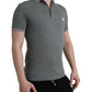 Dolce & Gabbana Gray Collared Short Sleeve Crown T-shirt