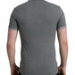 Dolce & Gabbana Gray Collared Short Sleeve Crown T-shirt