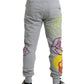 Dolce & Gabbana Gray Cotton Graffiti Sweatpants Jogger Pants