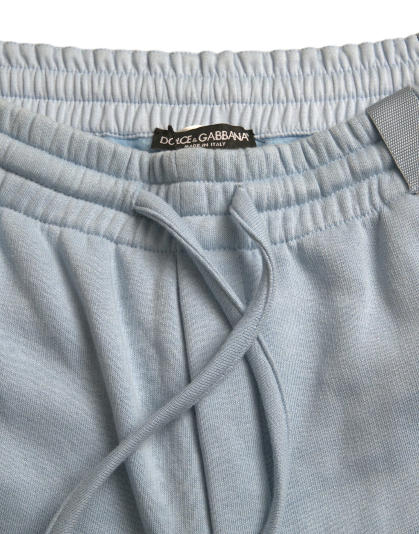 Dolce & Gabbana Light Blue Cotton Sweatpants Men Jogger Pants