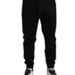 Dolce & Gabbana Black Cotton Blend Men Sweatpants Jogger Pants