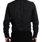 Dolce & Gabbana Navy Blue Cotton Collared Formal Dress Shirt