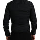 Dolce & Gabbana Black Cotton Stretch Slim Formal Dress Shirt