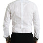 Dolce & Gabbana White Floral Brocade GOLD Dress Shirt