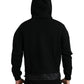 Dolce & Gabbana Black Cotton Hooded Logo Pullover Sweater