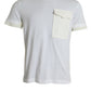 Dolce & Gabbana White Cotton Pocket Short Sleeves T-shirt