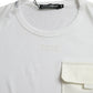 Dolce & Gabbana White Cotton Pocket Short Sleeves T-shirt