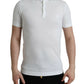 Dolce & Gabbana White Collared Short Sleeve Crown T-shirt