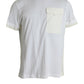 Dolce & Gabbana White Cotton Pocket Short Sleeves T-shirt