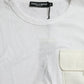 Dolce & Gabbana White Cotton Pocket Short Sleeves T-shirt