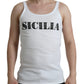 Dolce & Gabbana White Sicilia Cotton Sleeveless Tank T-shirt