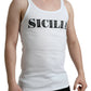 Dolce & Gabbana White Sicilia Cotton Sleeveless Tank T-shirt