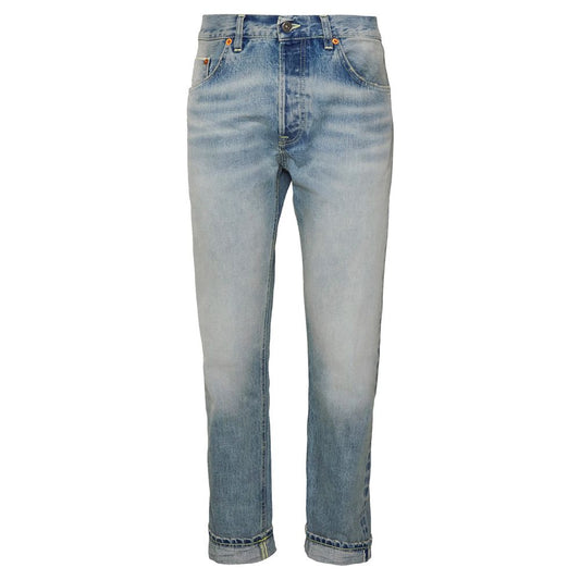 Dondup Light Blue Cotton Jeans & Pant