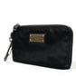 Dolce & Gabbana Black Nylon Logo Plaque Keyring Pouch Clutch Bags