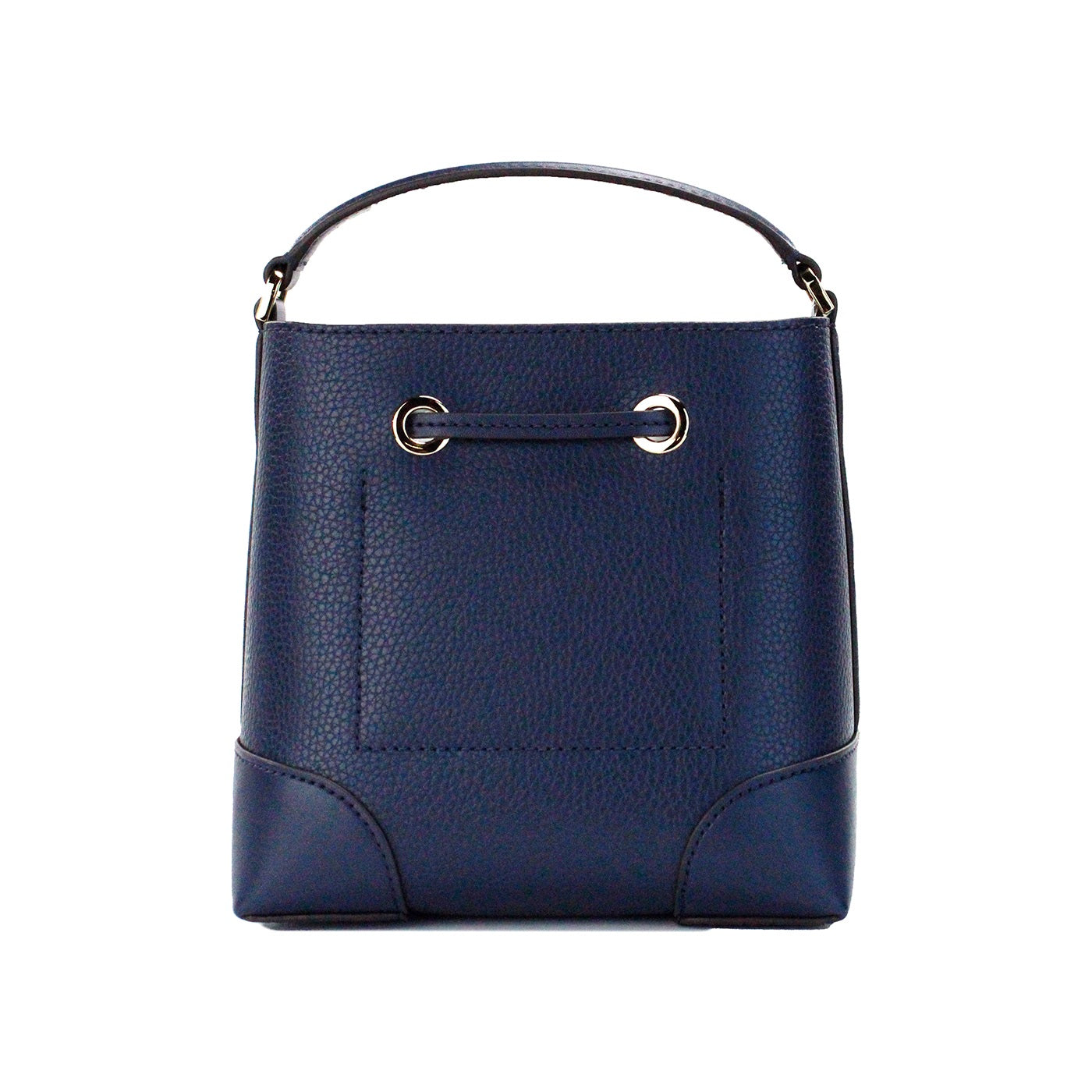 Michael Kors Mercer Small Navy Pebbled Leather Bucket Bag Purse