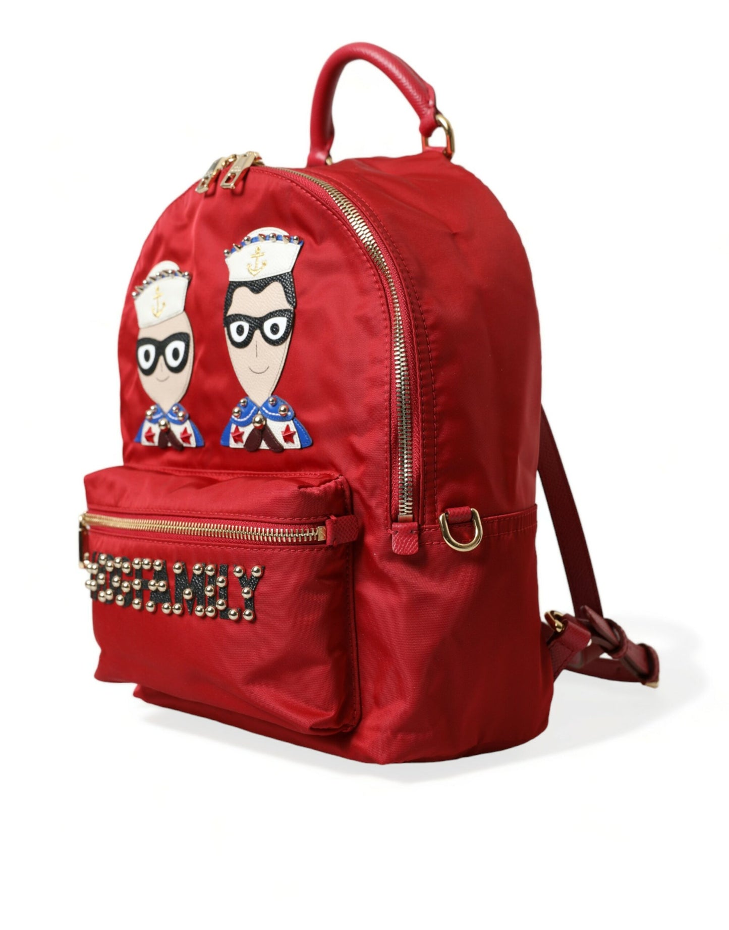 Dolce & Gabbana Red #DGFAMILY Embellished Backpack VULCANO Bag