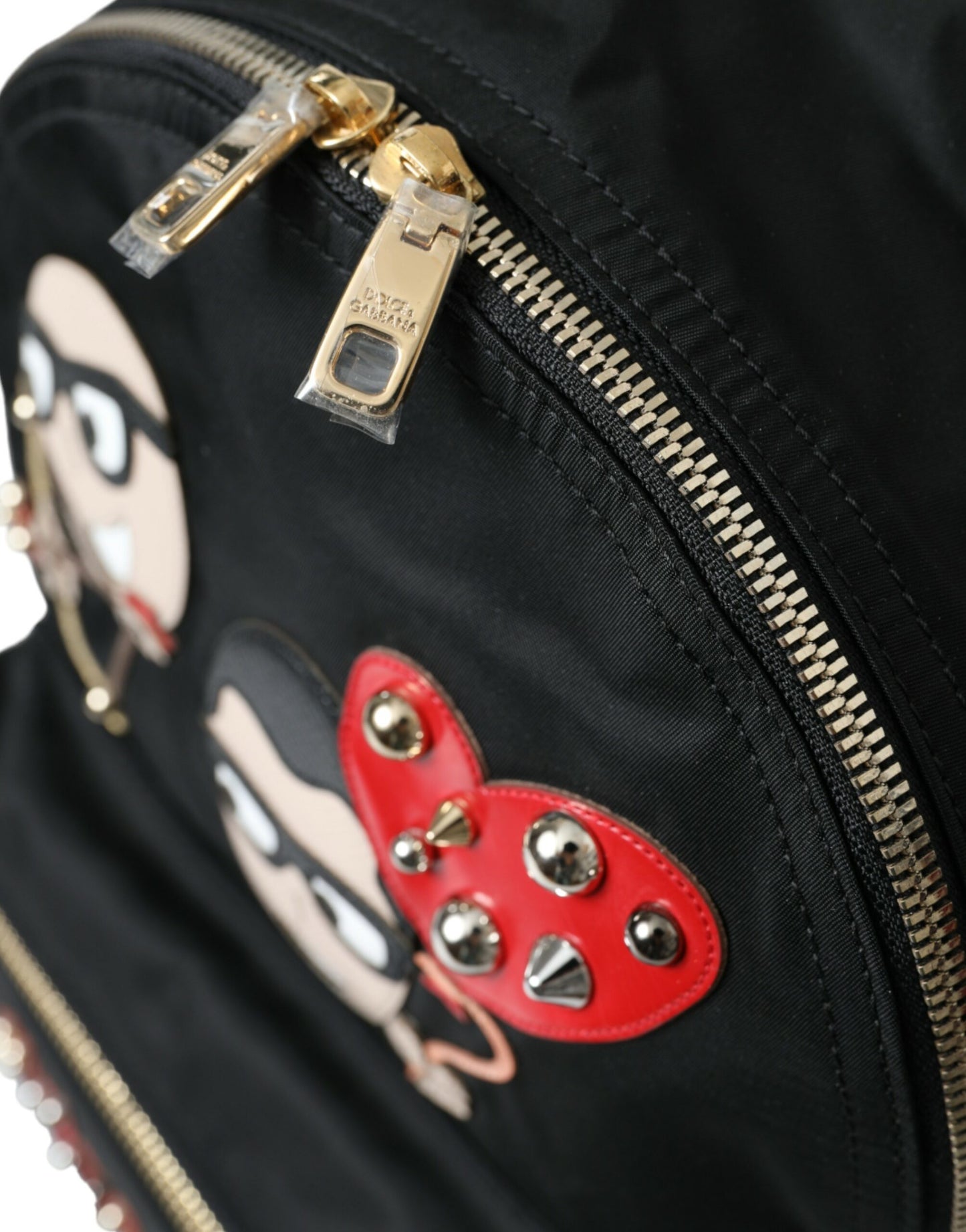 Dolce & Gabbana Black #DGFAMILY Embellished Backpack VULCANO Bag