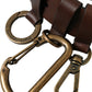 Dolce & Gabbana Brown Calf Leather Gold Metal Buckle Belt