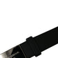 Dolce & Gabbana Black Leather Silver Metal Buckle Men Belt