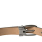 Dolce & Gabbana Elegant Dark Brown Leather Belt