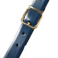 Dolce & Gabbana Blue Calf Leather Gold Metal Buckle Belt