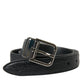 Dolce & Gabbana Elegant Leather Belt with Metal Buckle