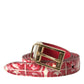 Dolce & Gabbana Elegant Red Calfskin Waist Belt