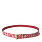 Dolce & Gabbana Elegant Red Calfskin Waist Belt