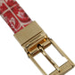 Dolce & Gabbana Elegant Red Calfskin Waist Belt