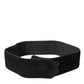 Dolce & Gabbana Black Suede Leather Wide Waist Belt