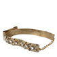 Dolce & Gabbana Gold Tone Brass Crystal Embellished Belt