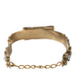 Dolce & Gabbana Gold Tone Brass Crystal Embellished Belt